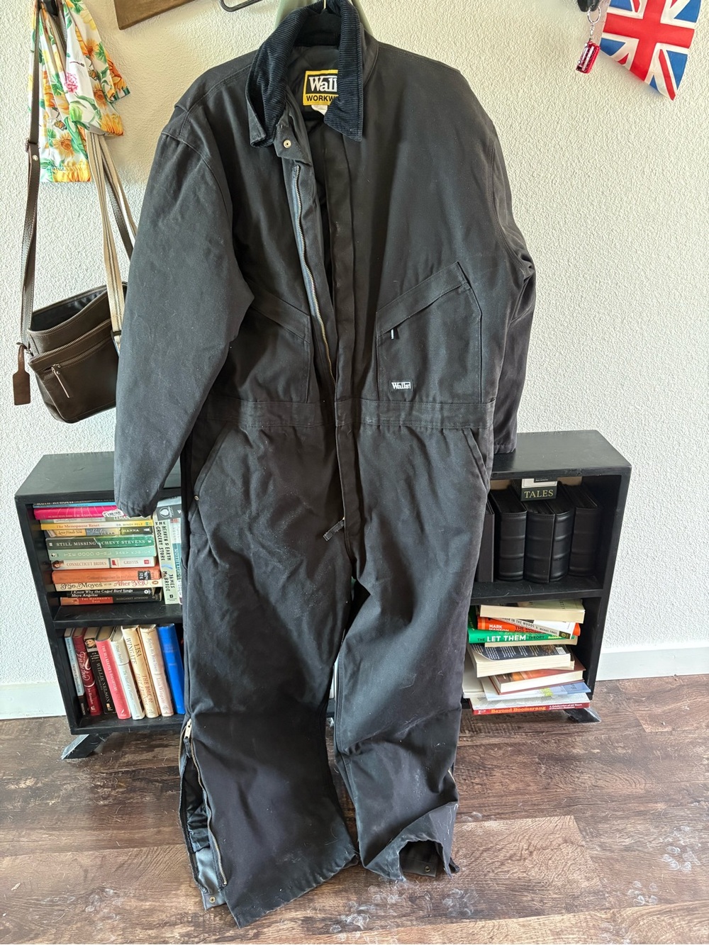 Walls Black Insulated Work Coverall Jacket